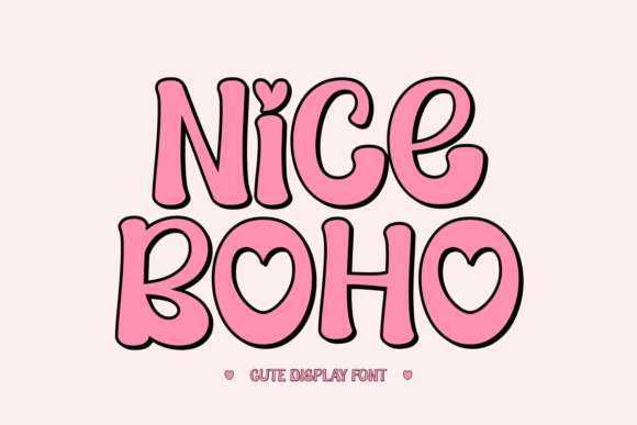 Discover Nice Boho: A Charming Display Font for Crafters