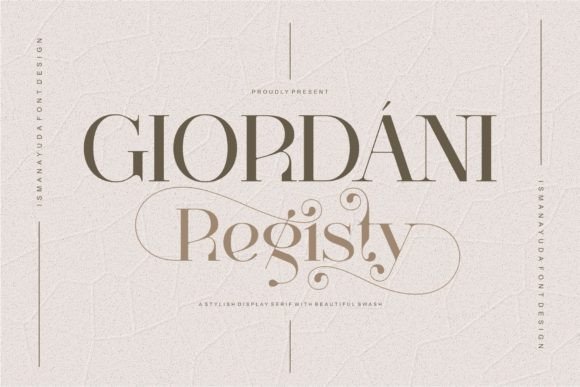 Giordani Registy Font Review: Elegant Serif for Branding