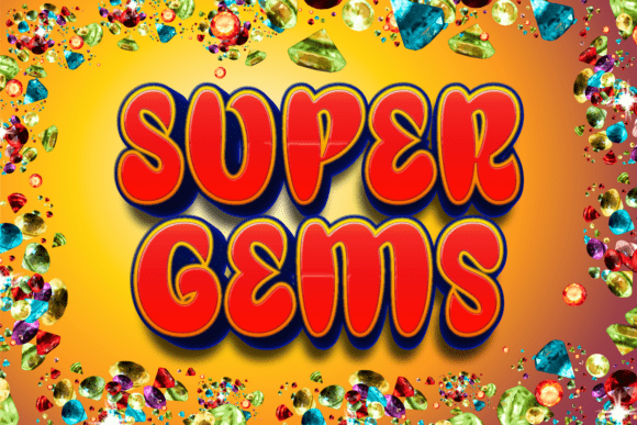 Super Gems: A Playful Display Font for Web Design