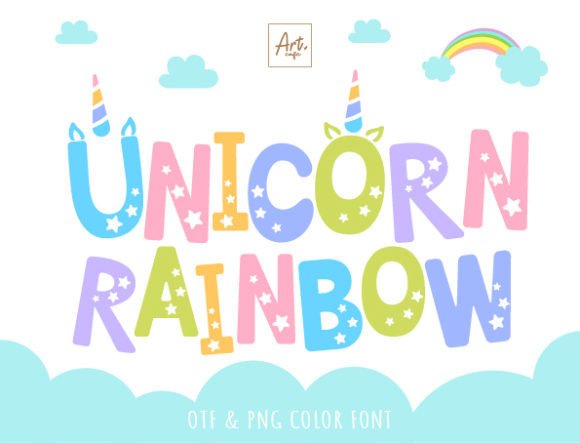 Unleash Creativity with Unicorn Rainbow Font